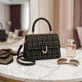 The Midnight Tweed Structured Satchel