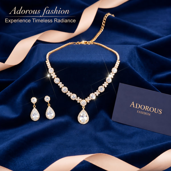 Luxe Golden Crystal Gemstone Suite (2-Piece Set)