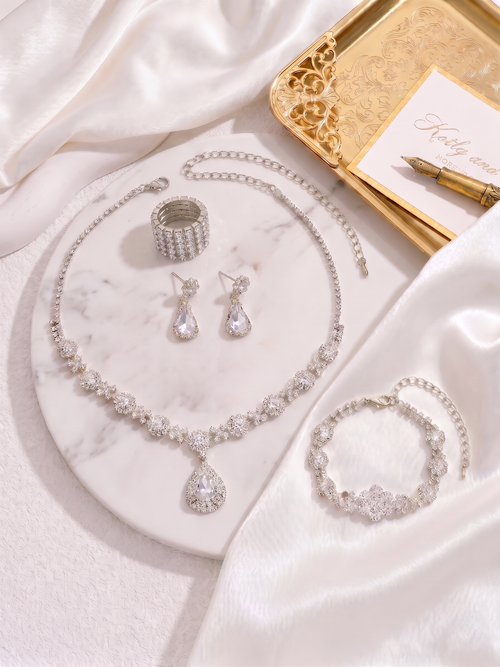 High-End European & American Crystal Gemstone Jewelry combo