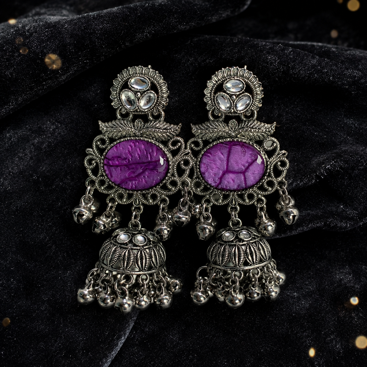 Violet Bell Jhumka